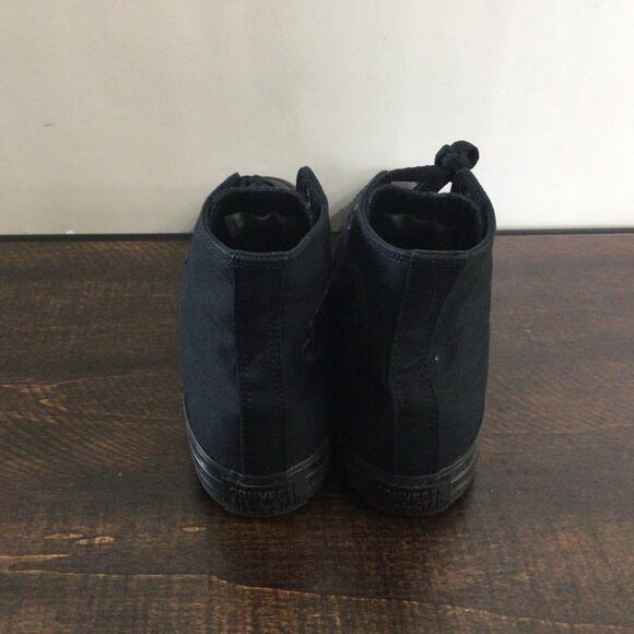 Converse Unisex Chuck Taylor All Star Canvas Hi Top Black Monochrome Size 6 Men - Picture 3 of 7